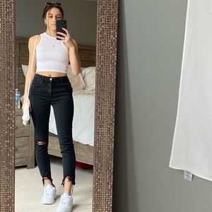 American Eagle Ripped Black Skinny Jeans